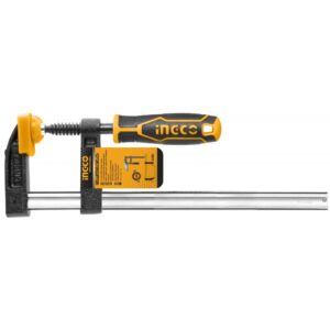 Ingco 50x250mm Quick-Adjust Steel Bar F Clamp With Throat & Micro-Adjustment Handle – HFC020503 - Image 1
