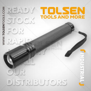 Tolsen Led Flashlight With Zoom Function