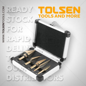 Tolsen 5pcs Black & Gold Step Drill Bit Sets