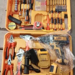 Dewalt 21V Cordless Electric Drill 117 Tool Set With 2 Batteries - Image 2