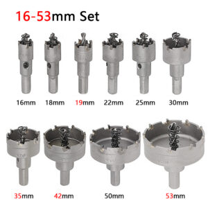 10Pcs16-53mm Alloy Hole Saw Set Carbide Tip TCT Metal Cutter Core Drill Bit Kits for Stainless Steel Metal Drilling Crown - Image 3