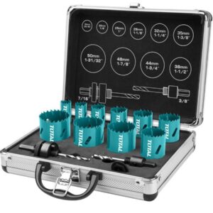 Total 12PCS Bi-metal Hole Saw Set  (TACSH1121) - Image 1
