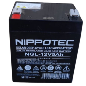 Nippotec Solar Deep Cycle Lead Acid Battery, 12V/5Ah