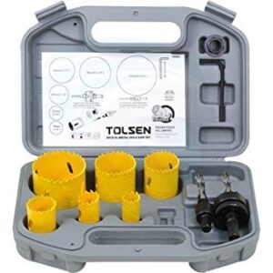 TOLSEN 9pcs  BI-Metal Hole Saw Set 75861